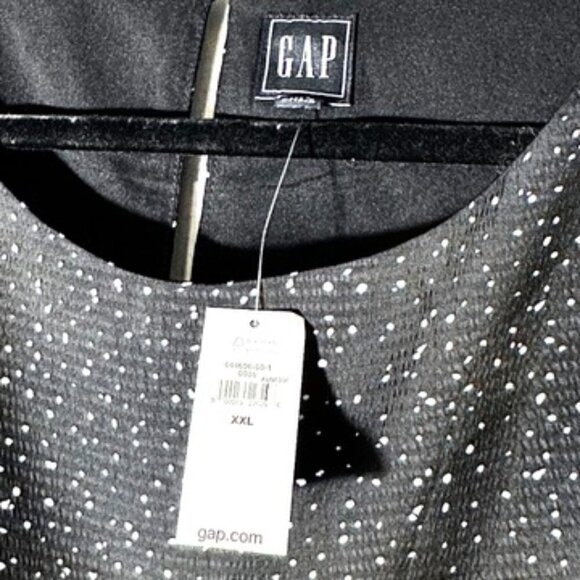 Gap Dress 2XL XXL Puffy Sleeves Mini Dress Festive NWT Black Cute Sexy - Picture 4 of 6